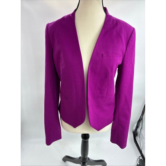 The Limited Purple Blazer Womens S Open Front Career Work Office Jacket - Picture 1 of 6